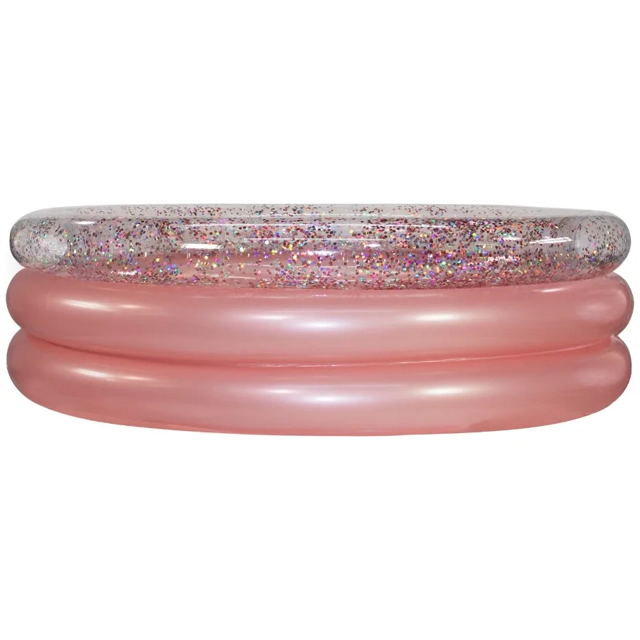 

Inflatable Rose Gold Glitter 3 Ring Pool