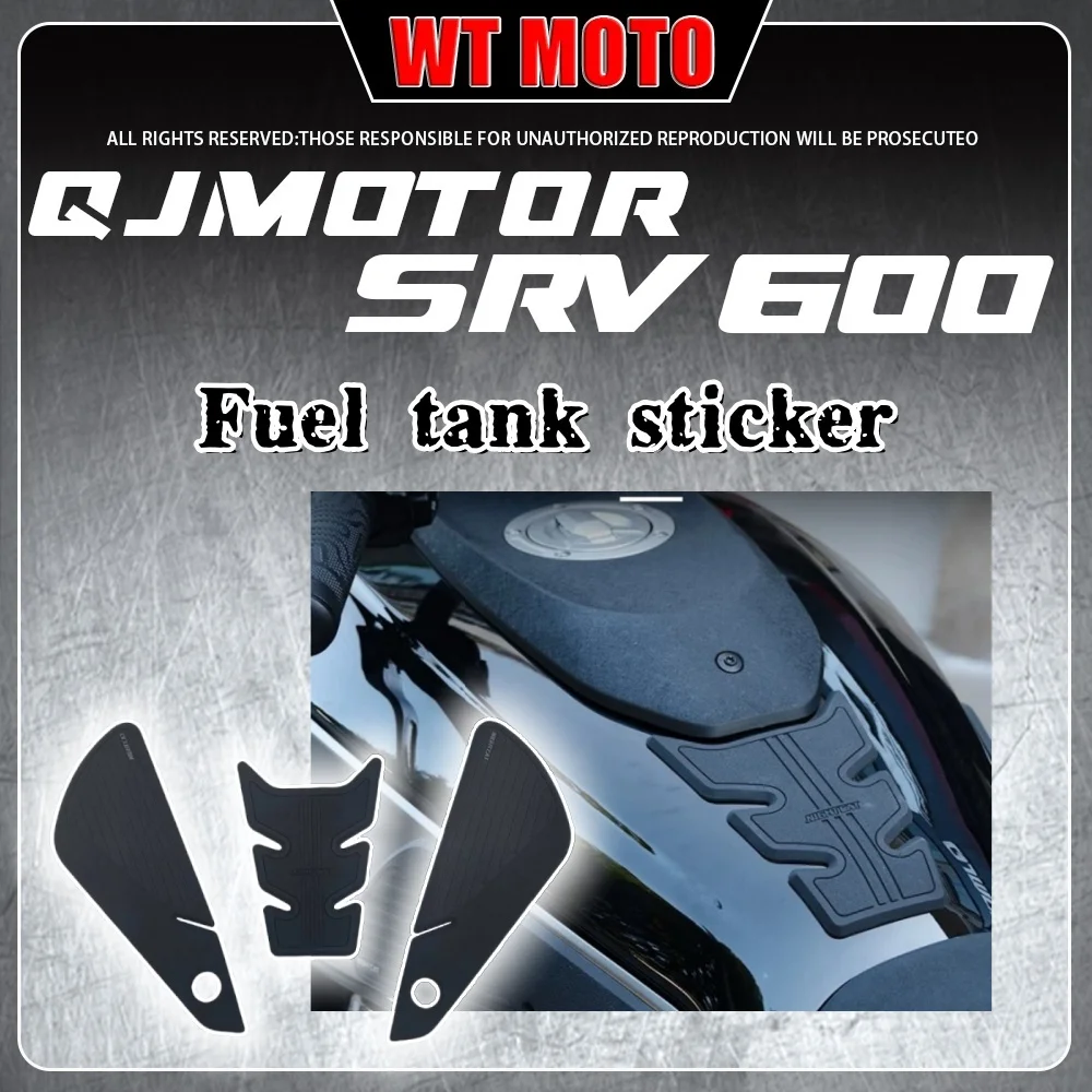 

For QJMOTOR SRV 600 fuel tank stickers anti-slip stickers retro motorcycle stickers side stickers night cat