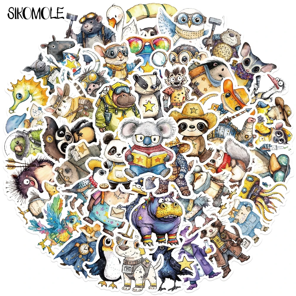 10/30/50pcs Cute Funny Animals Cartoon Stickers Aesthetic Decal Fridge Laptop Phone Diary Stationery Graffiti Sticker Kid Toy
