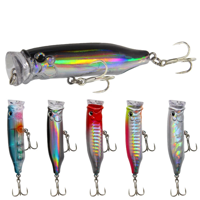 Floating Popper Wobbler Fishing Lure With 6# Hooks 6.5cm 10g Crankbait Artificial Bait Poper Pesca Carp Pike Bait