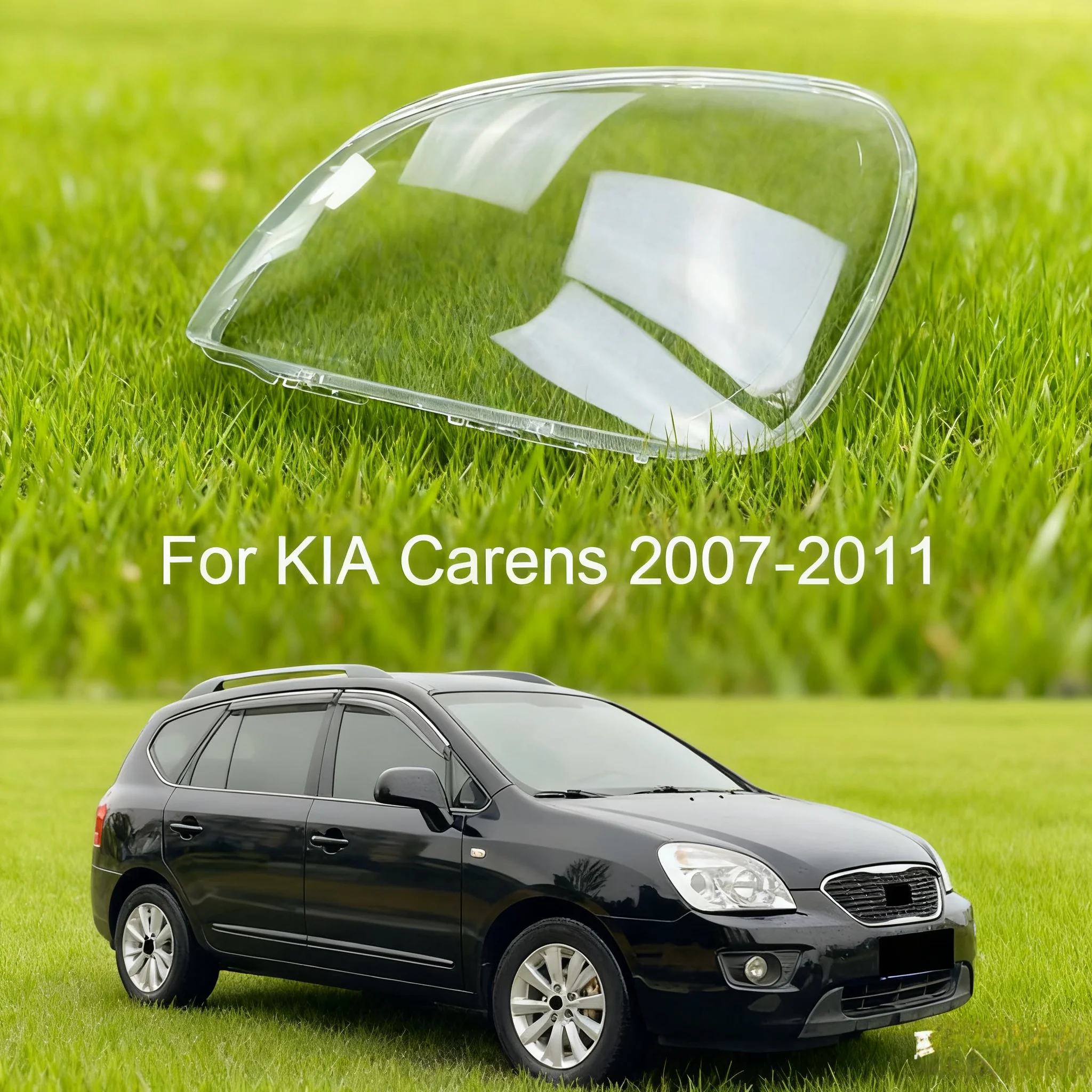غطاء المصباح لكيا كارينز 2007 2008 2009 2010 2011 كشافات عدسة شفافة أباجورة قذيفة استبدال الزجاج الأصلي #5