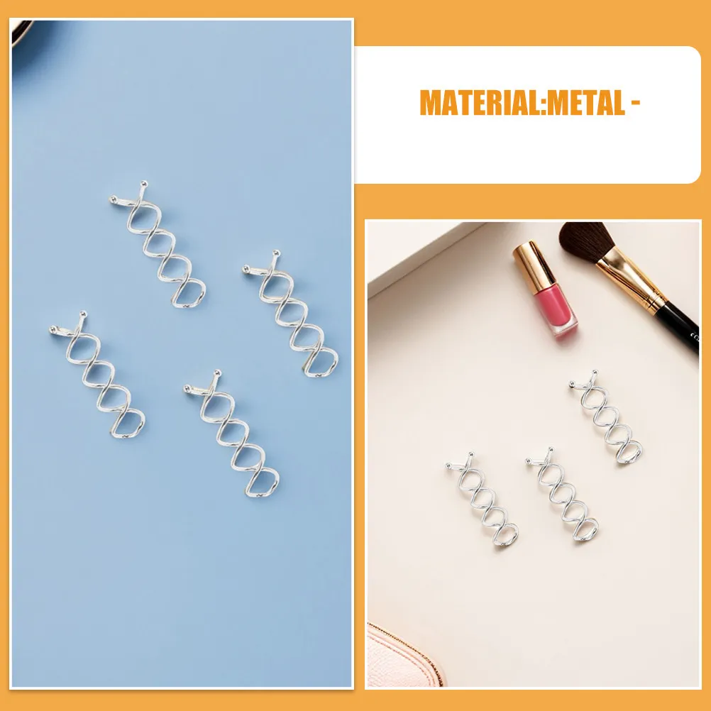 30Pcs Spiral Hair Pins Metal Non-Scratch Rounded Tips Twist Bun Styling Pins Messy Bun Maker Hair Styling Accessories 2