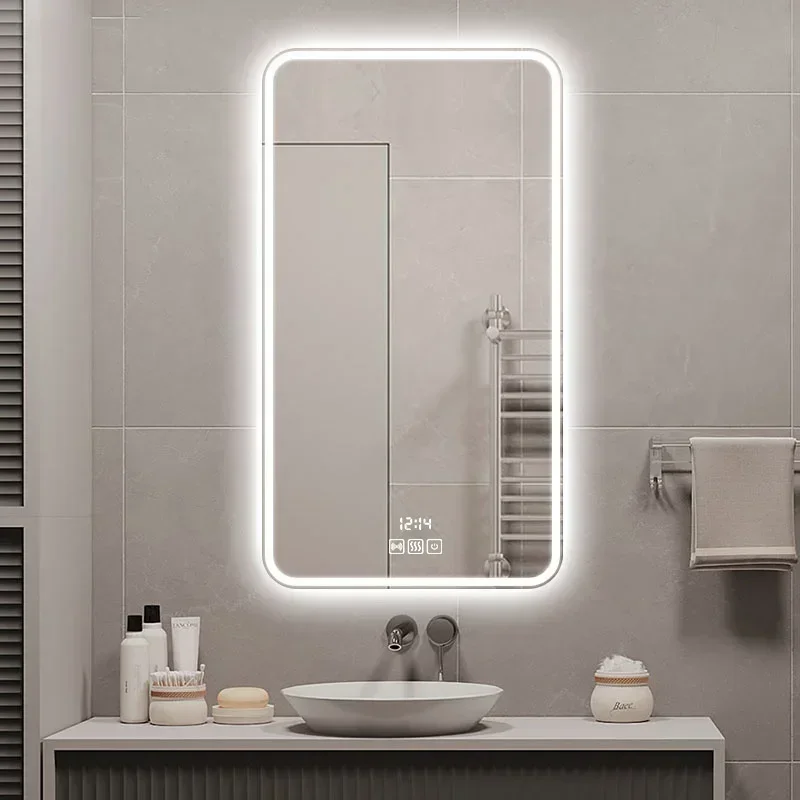 Large Long Shower Mirror Lights Touch Led Smart Bathroom Mirror Anti Fog Wall Mounted Espejo Con Luz Decoration Home CC50BM