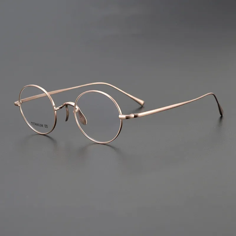 

Retro Round Titanium Glasses Frame Men JK48 Super Light Clear Lens High Quality Vintage Eyeglasses Women Computer Myopia Eyewear