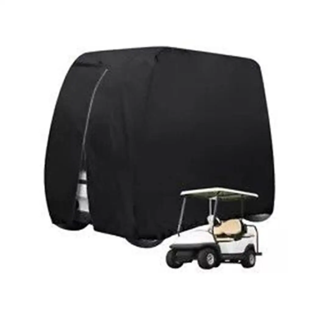 

Outdoor Foldable Water Resistant Golf Cart Cover Zippered Rear / Storage Bag