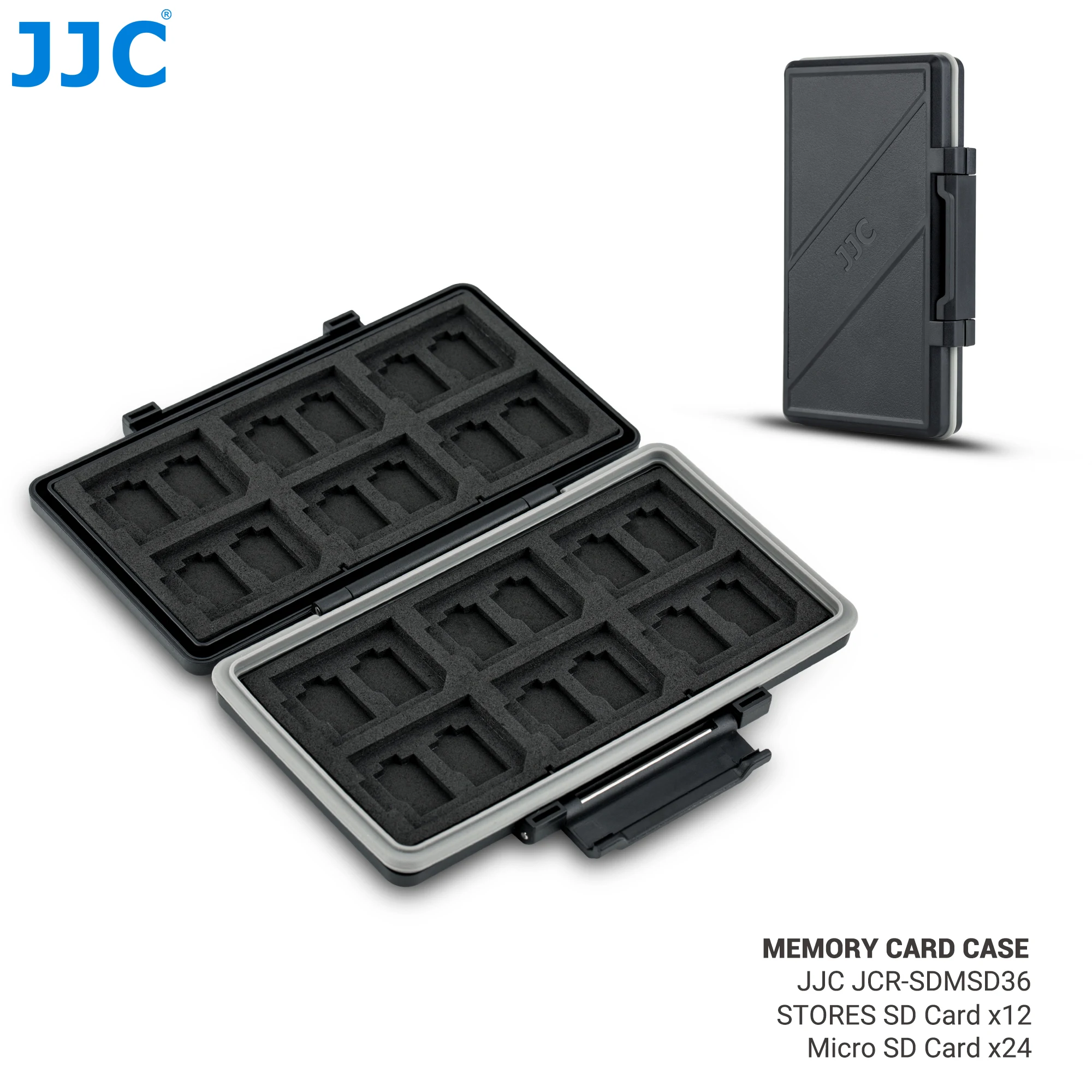 JJC 36 Slots Memory Card SD Card Case Wallet Holder For 24 TF Micro SD ...