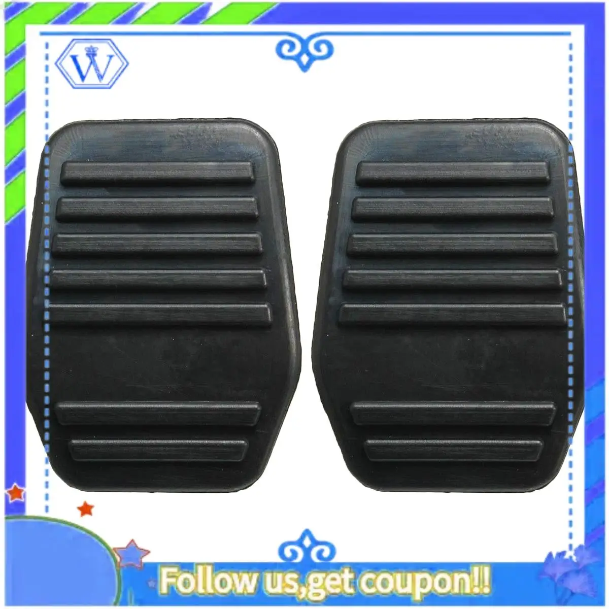 

M46K-2X New Pedal Pads Rubber Cover For Ford Transit Mk6 Mk7 2000-2014 6789917