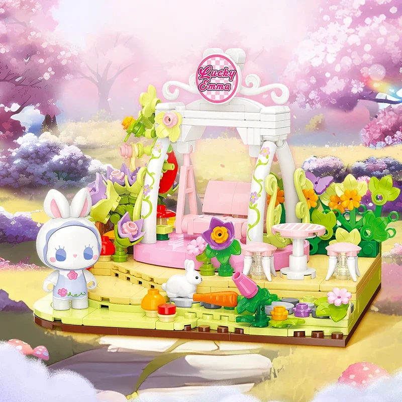 لبنة بناء قلعة العالم السري للأطفال ، لبنة البناء الأصلية ، ديكور منظر الشارع ، نموذج التجميع ، هدية عيد الميلاد ، أصلي ، جديد