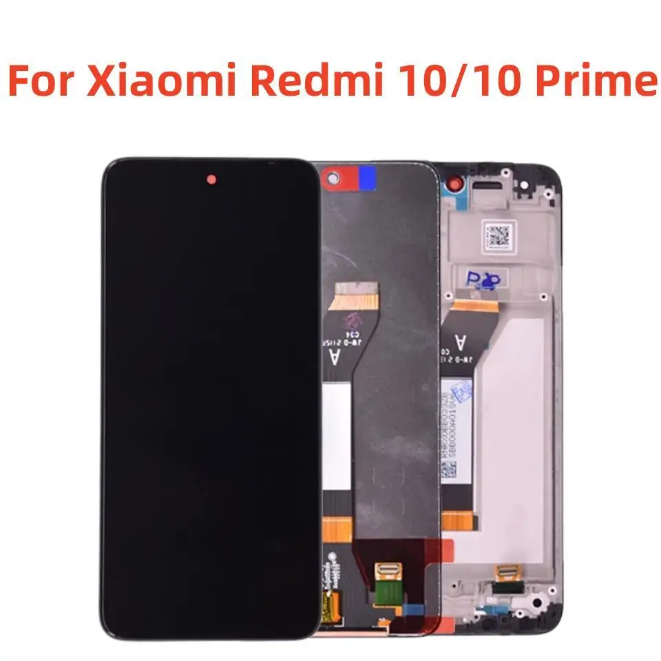 Original For Xiaomi Redmi 10 LCD Display Touch Panel Screen Digitizer Assembly Pantalla For Redmi 10 Prime 21061119AG LCD Frame