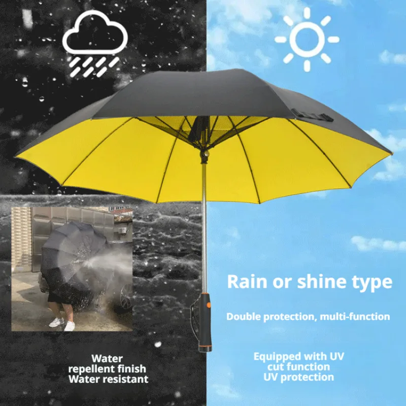 

With fan cooling cooling sunshade umbrella sunny rain dualuse vinyl UV protection vinyl umbrella