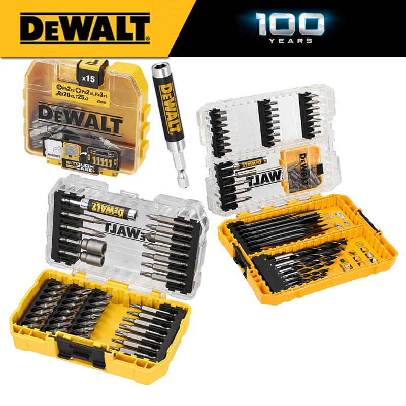 DEWALT 57PCS Professional Accessories Drill Bits Set Woodworking Masonry Drill Metal Processing Twist Drill Power Tool Bit