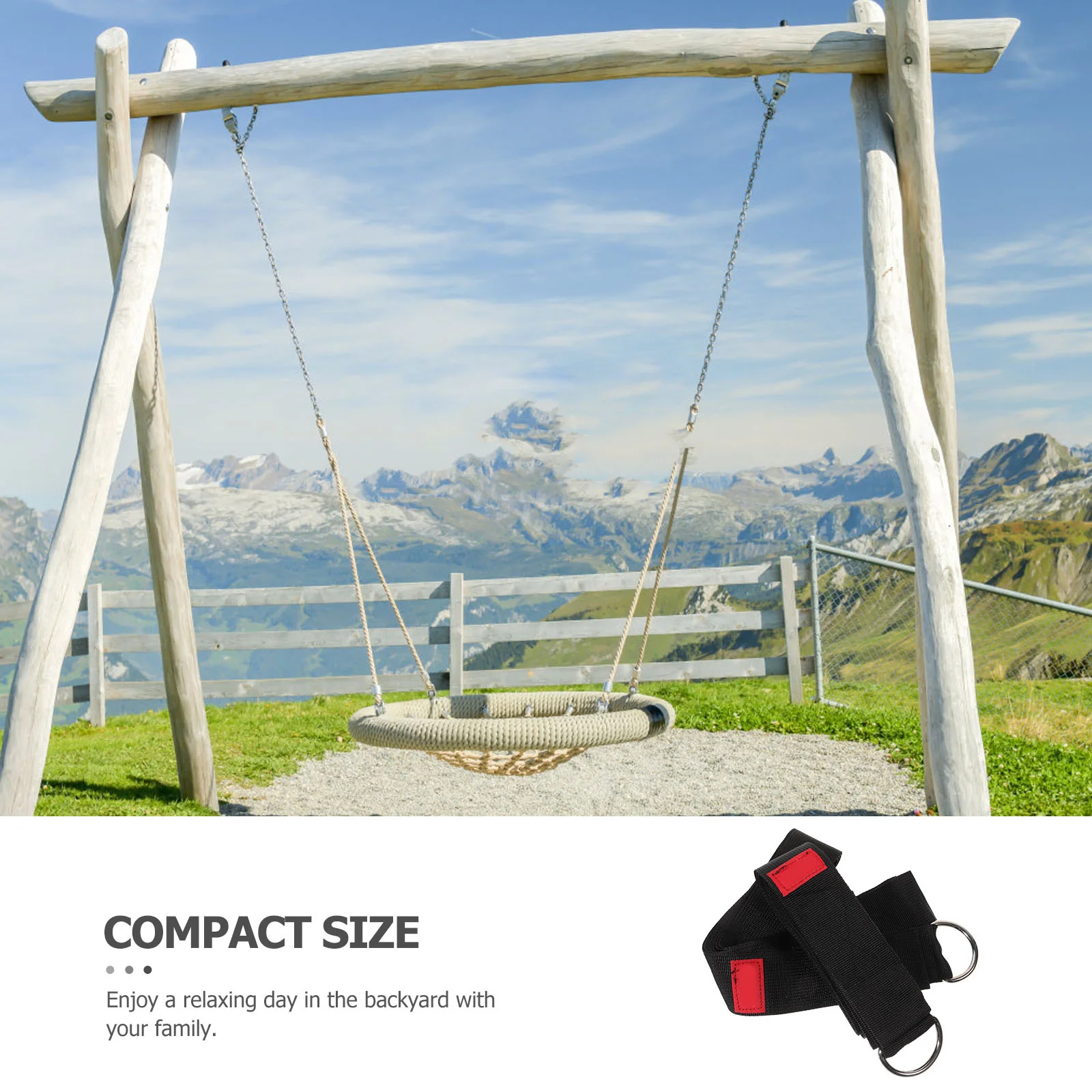 2 pcs Strap S Hook Heavy Hammock Rope Duty Nylon Rope For Tree Hammock Hanging Kit Outdoor Backyard Use