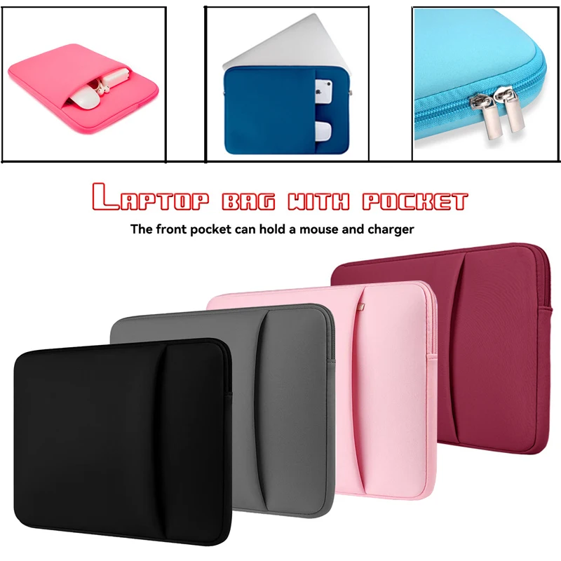 

Laptop Inner Bag 11/12/13/14/15/15.6/16/17 Inch Computer Bag Protective Cover, Front Pocket Multifunctional Laptop Sleeve Bag