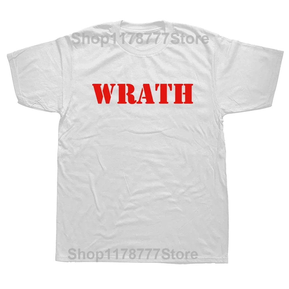 Limited WRATH Natural Selection Logo Printed T Shirt For Male  Short Sleeve Streetwear O Neck Funny T-Shirt Women Tshirt