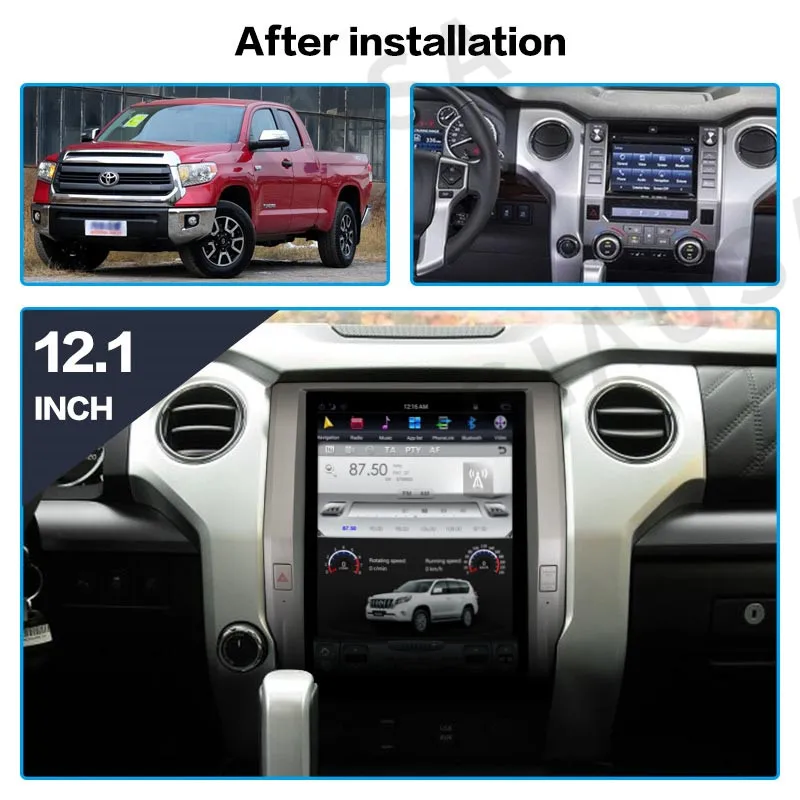 8+128G Carplay HD Android 13 Car GPS Multimedia Player For Toyota Tundra 2014 2015 2016 2017 2018 2019 Radio Stereo Head Unit