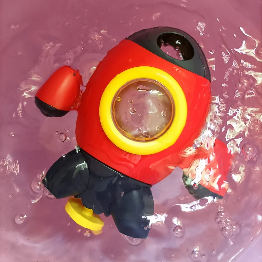 Soffione doccia portatile con spruzzi d'acqua, versione Q, doccia con razzo rotante, doccia, giocattoli lenitivi