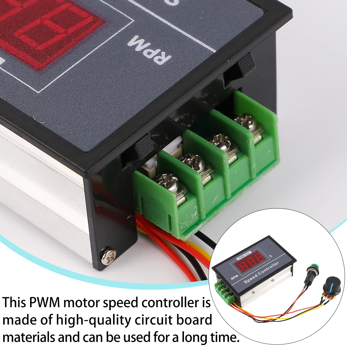 

DC Motor Speed Controller PWM Adjustable Governor High Grade Material Easy Installation Tools Parts 6V 60V LED Display