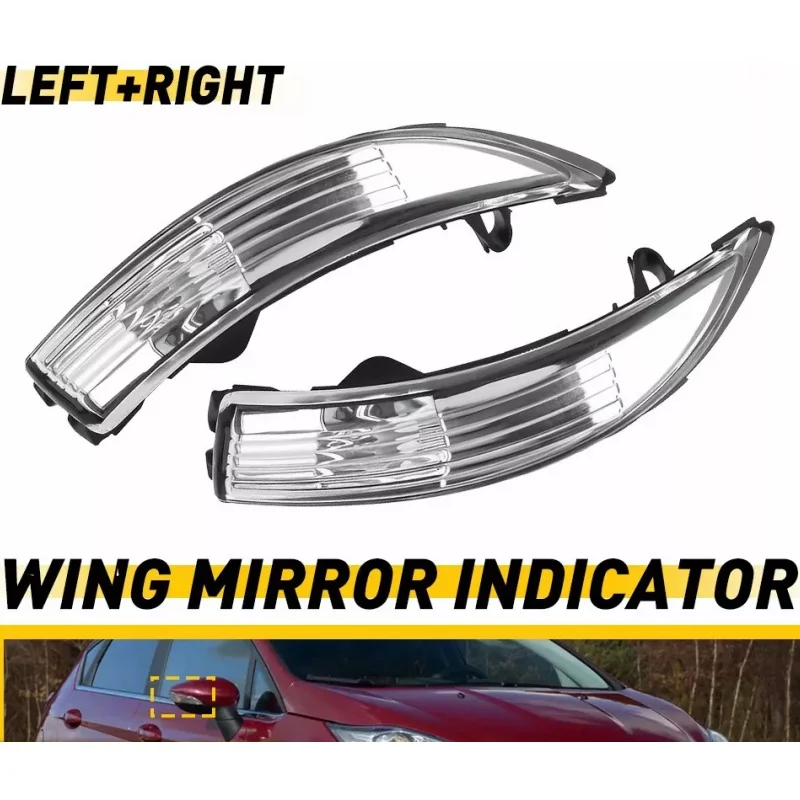 

1 Pair Left + Right Side Door Wing Mirror Indicator Repeater Lense Light For Ford Focus MK2 MK3 2008-2017 8M5113B381AA