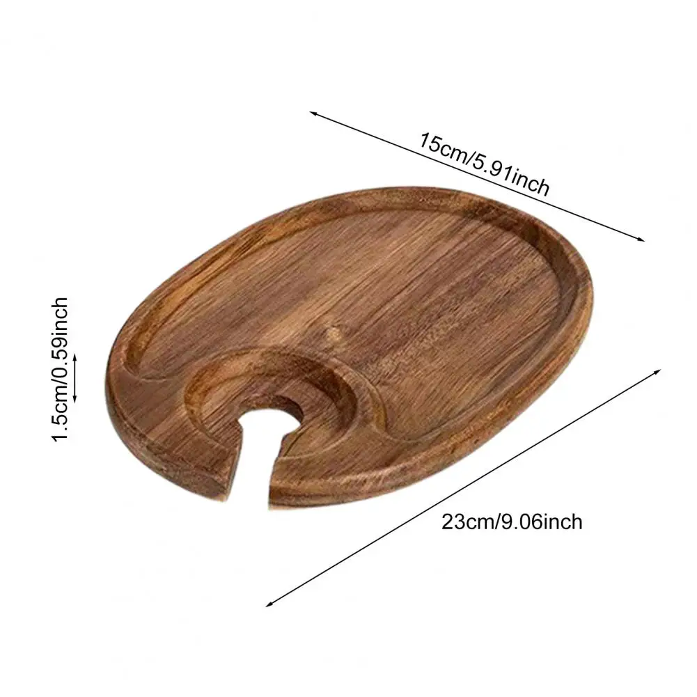 Wooden Wine Glass Holder Wine Glass Storage Tray Rustic Wooden Wine Glass Serving Tray Elegant Oval Charcuterie for Parties