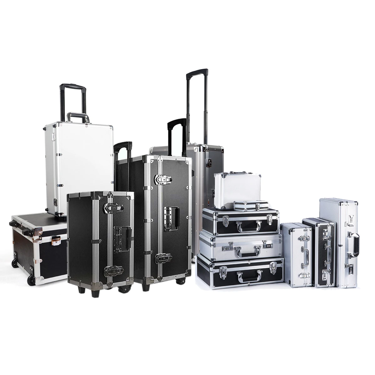 Custom Dimension Aluminum Road Case with Wheels, Aluminum Mini Flight Cases for Equipment