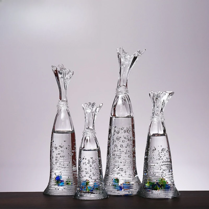 Handicraft creative money bag glass artwork model room lobby study office ornaments