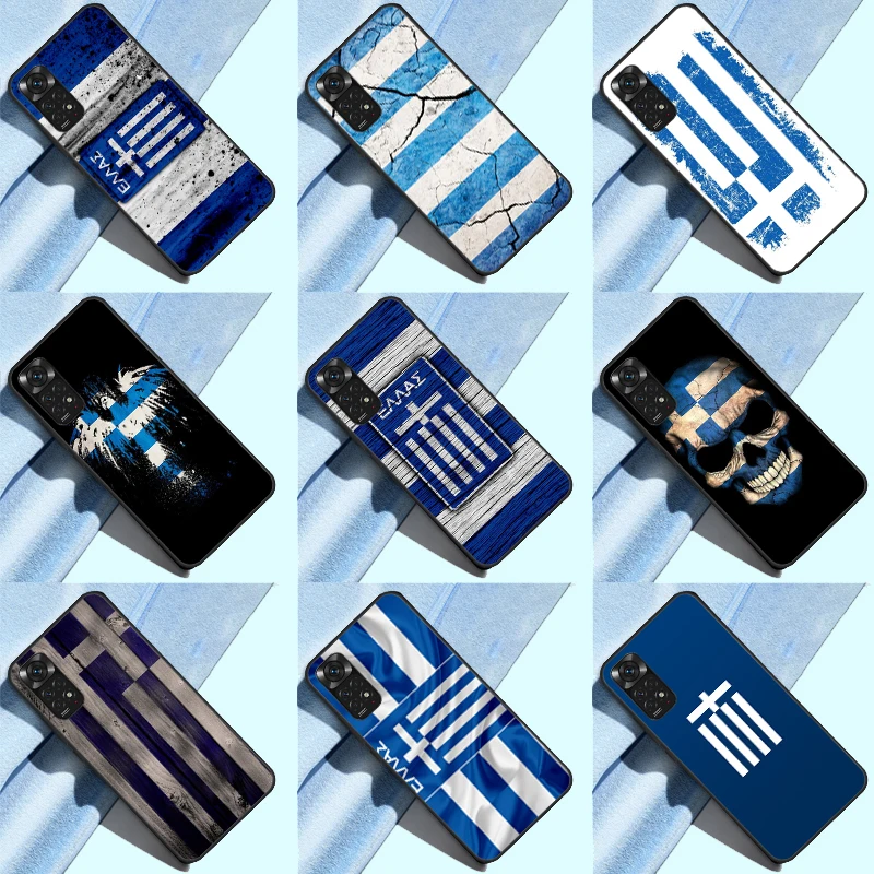 Greece Greek National Flags Case For Redmi 10 9T 9A 9C 9 Back Cover For Redmi Note 11 10 9 Pro Note10A 10C 10S 8T 9S Coque