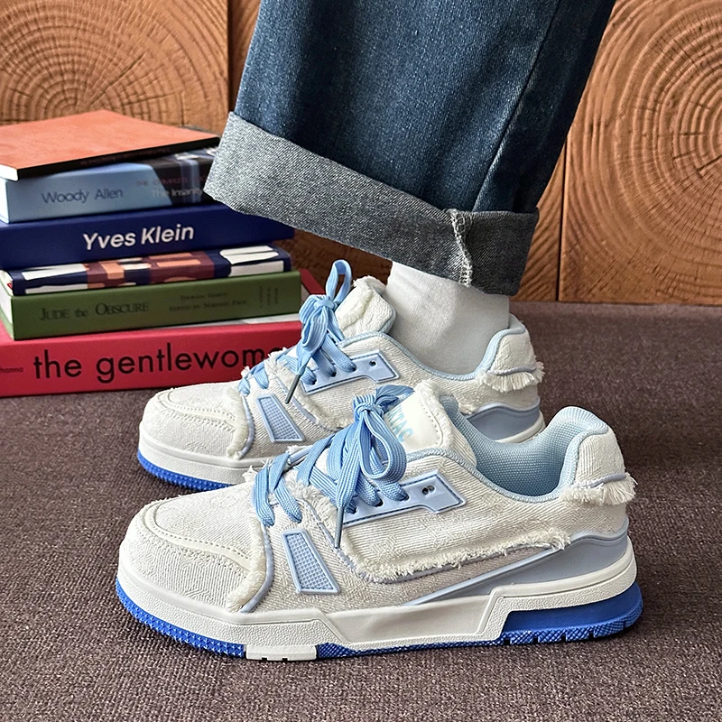 

Мужская обувь для доски, уличная повседневная спортивная прогулочная обувь, Нескользящая дышащая вулканизированная обувь, модная студенческая обувь на толстой подошве