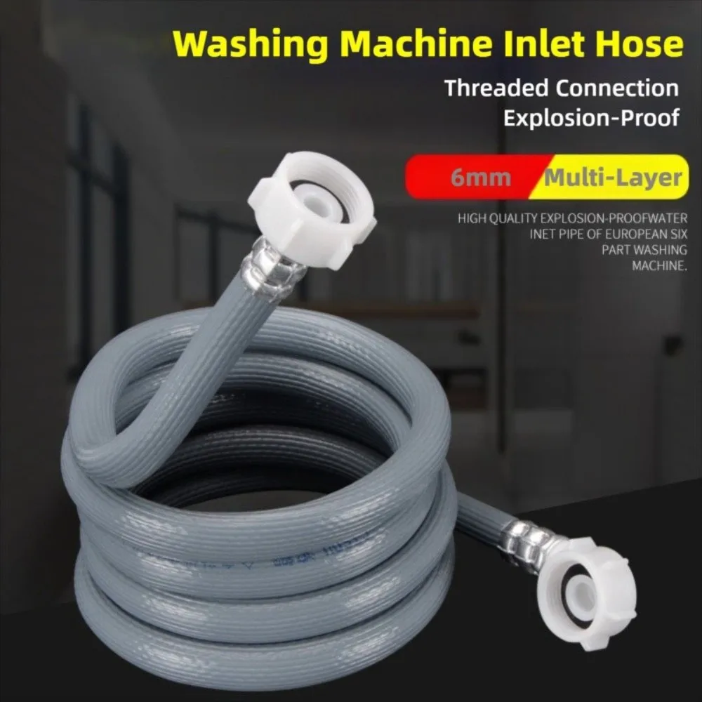 Automatic Washing Machine Inlet Hose High Pressure 3/4 Inch European Water Inlet Hose ‌Explosion Proof Garden Water Supply Pipe