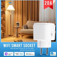 20A EWelink WiFi EU Smart PlugWith Power Monitoring Socket Outlet Smart Home Automation Kits Alexa Google Home Alice SmartThings