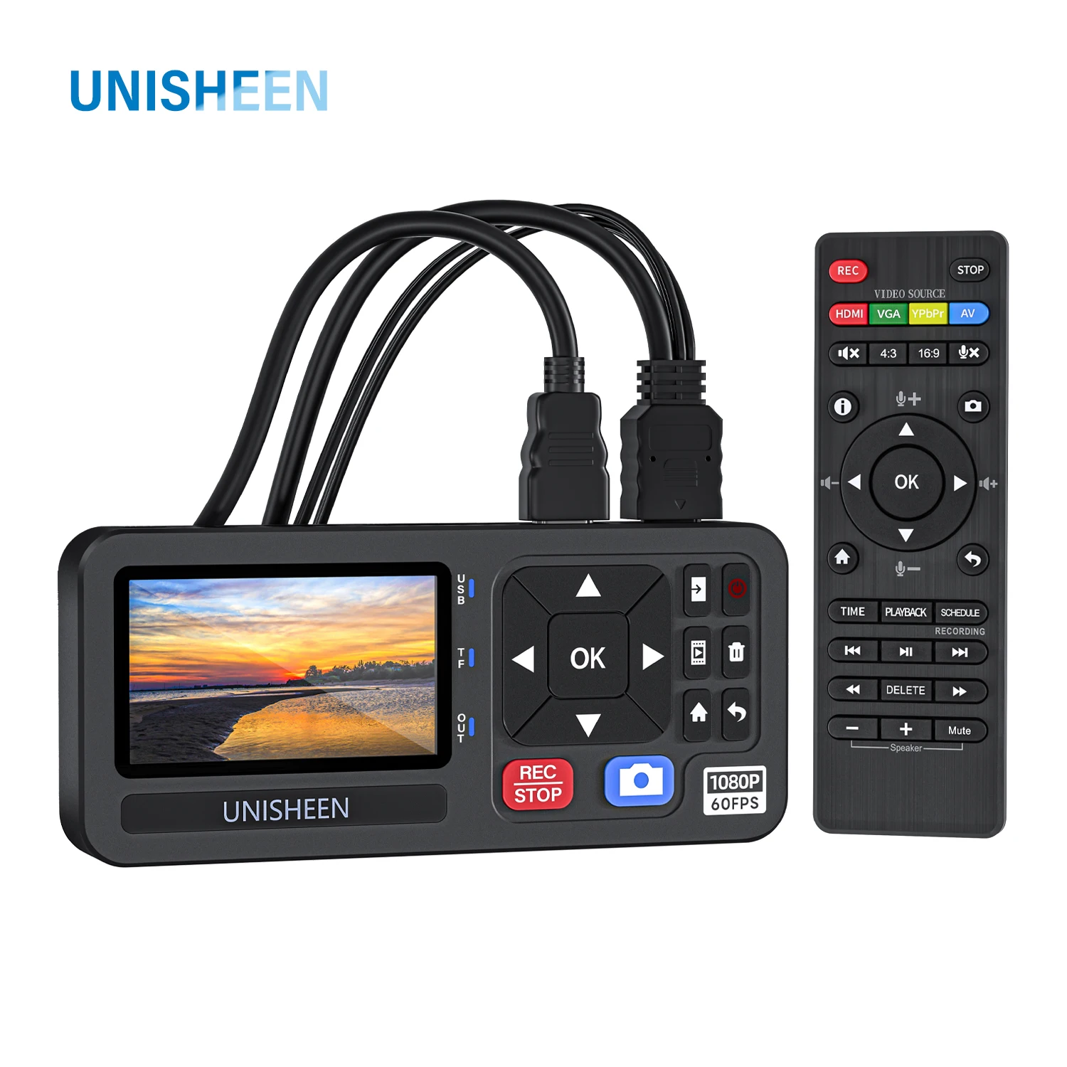 

Unisheen Hot HD DVD Video Converter Capture and Stream Video From RCA VHS to Digital Converter Box