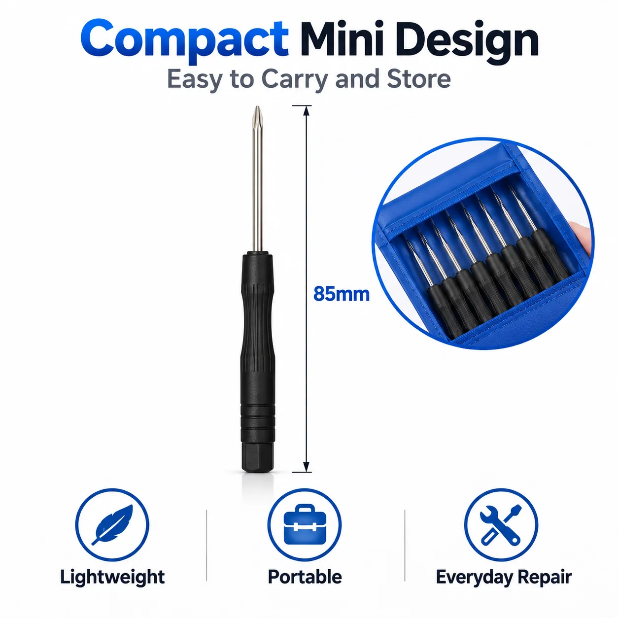 SATZOZZ 12-teiliges Präzisions-Schraubendreher-Set für Handy- und Tablet-Reparaturen, magnetisches Mini-Torx-Phillips-Pentalobe-Y-Werkzeugset – Detail 4