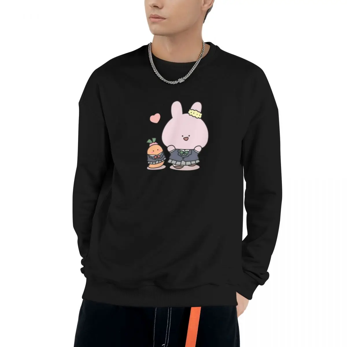 A-Asamimichaan Cute Asamimi 2024 Spring and Autumn Cotton New Youth Campus Sweatshirt Round Neck Pullover Sweatshirt