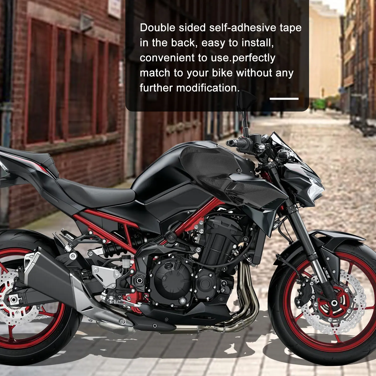 خزان وقود دراجة نارية لوحة جانبية هدية لكاواساكي Z900 Z 900 2020 2021 2022 2023 2024 غطاء حامي جانبي القلنسوة #3