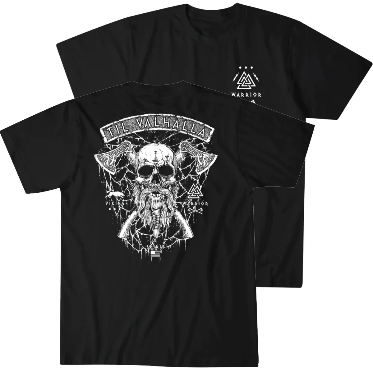 Til Valhalla Warrior Spirit Military Grunt Tactics T-Shirt 100% Cotton O-Neck Short Sleeve Casual Mens T-shirt Size S-3XL