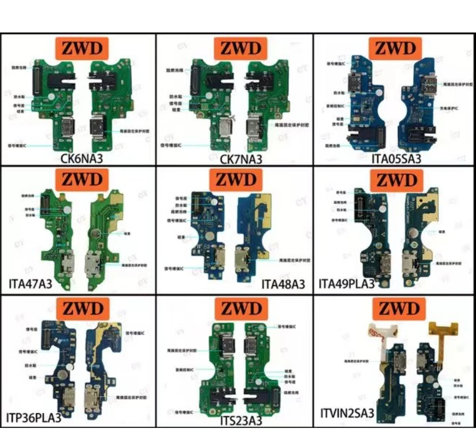 USB Charging Charger Port Board Connector Flex Cable For Tecno Camon 20 Pro CK7N CK6 CK6N Itel A05S A48 A49 Play P36 S23