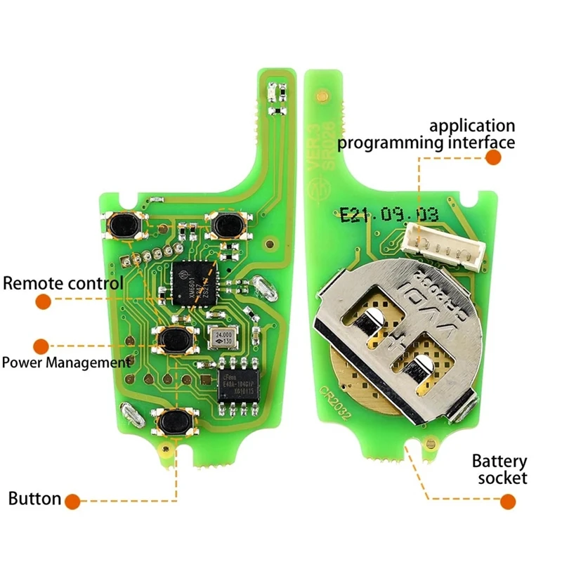 Remote Key Fob For Xhorse XKBU01EN Universal Wire 4 Button For Buick Style For VVDI Key Tool