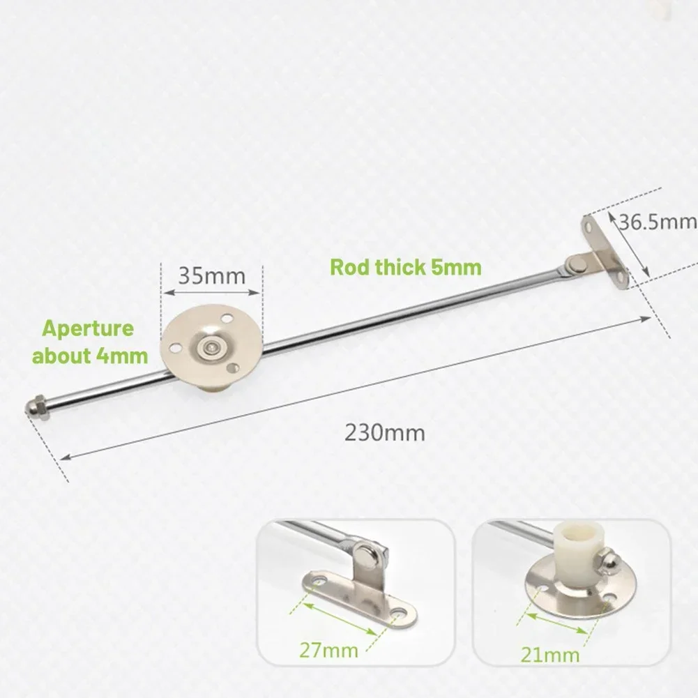 2x Door Stay Flat Door Arm Cabinet Lid Support Cupboard Door Flap Stay Hinge Down Drop Lid Sliding Rails Silver Hardware Hinges