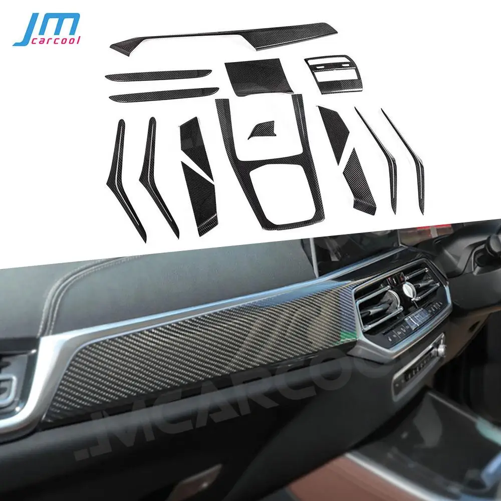 

Gear Shift Panel Storage Box for BMW X5 G05 2020+ Dry Carbon Fiber Car Door Inner Trim Strips Covers Stickers Inner Decoration