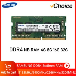 Samsung DDR4 4GB 8GB 16GB 32GB 64GB 2400mhz 2133 2666mhz 3200mhz Sodimm Notebook memoria de ordenador portátil de alto rendimiento