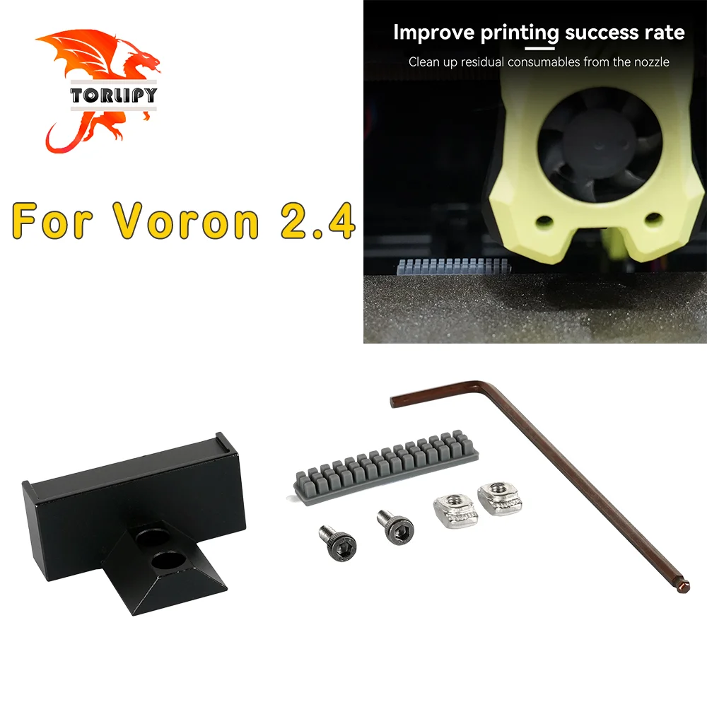 

For Voron 2.4 Nozzle brush Voron 3D Printer accessories Nozzle Silicone Brush Kit Clean up residual consumables from the nozzle