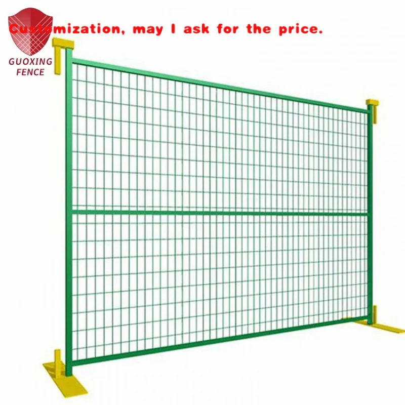 مخصص. الثقيلة المجلفن سلك ملحوم في الهواء الطلق المحمولة Ca الحدث المعادن 6x10 كندا لوحة السياج المؤقت موقع البناء