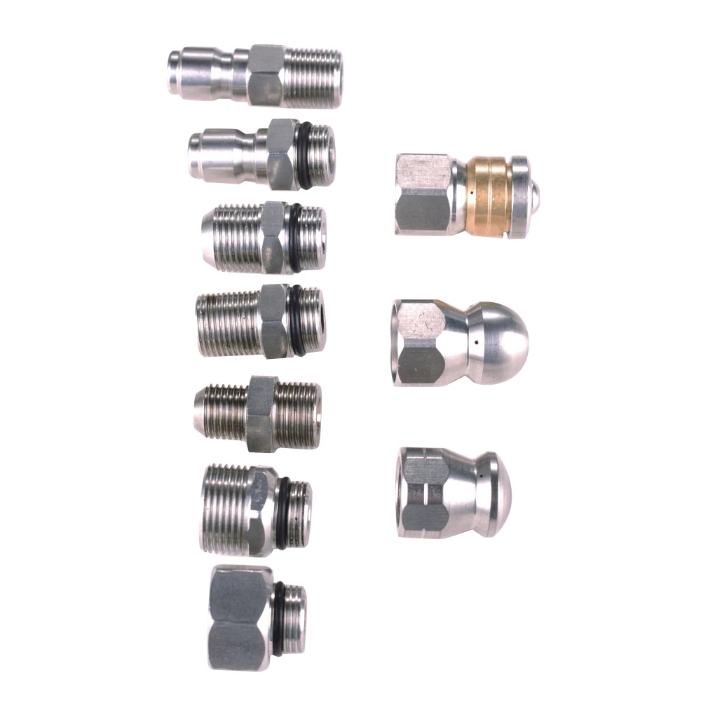 Imagem -02 - Drenar Mangueira Bocal para Esgoto Jetter Lavadora de Pressão Modelos Diferentes Conector Rápido de Pressão até 5000 Psi Polegada