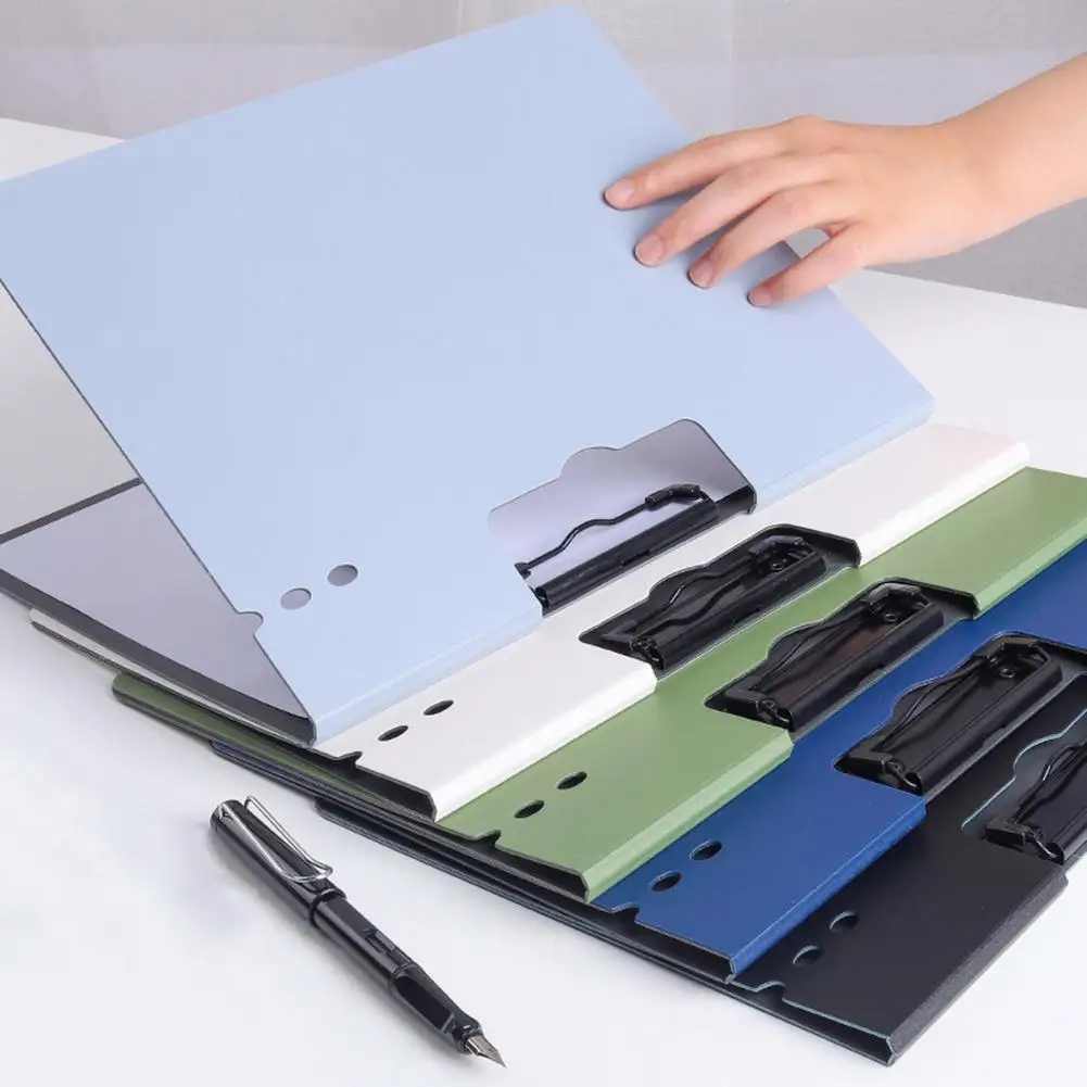 A4 Portable Memo Clip Board Stationery Organizer File Folder Thick Smooth Horizontal/Vertical Style Office Supplies