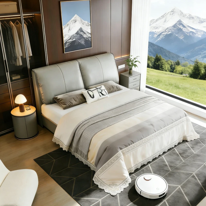 

Двуспальная кровать из итальянской кожи, размер king-size, комфортная, 1,8 метра. Основания и каркасы кроватей премиум-класса, мебель для спальни.