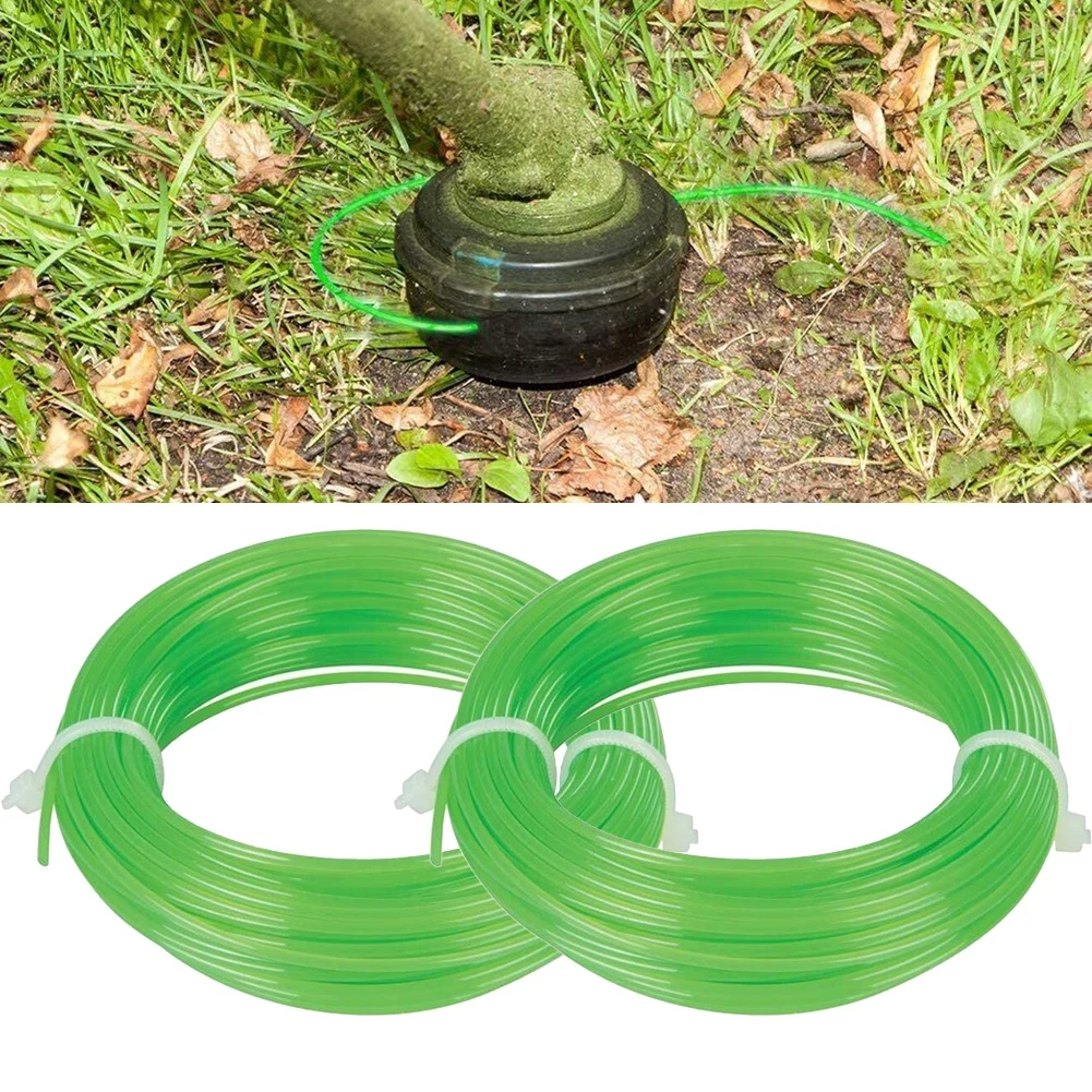 2Pcs 2mm 15M Nylon Strimmer Line Cord Wire Universal Garden Grass Trimmer Green For Agriculture Landscaping Home Gardening 2022✅