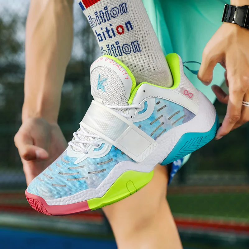 New High-quality Basketball Shoes Men Sports Shoes Breahable Mesh Kids Basketball Sneakers Athletics Basket Shoes Women Sneakers