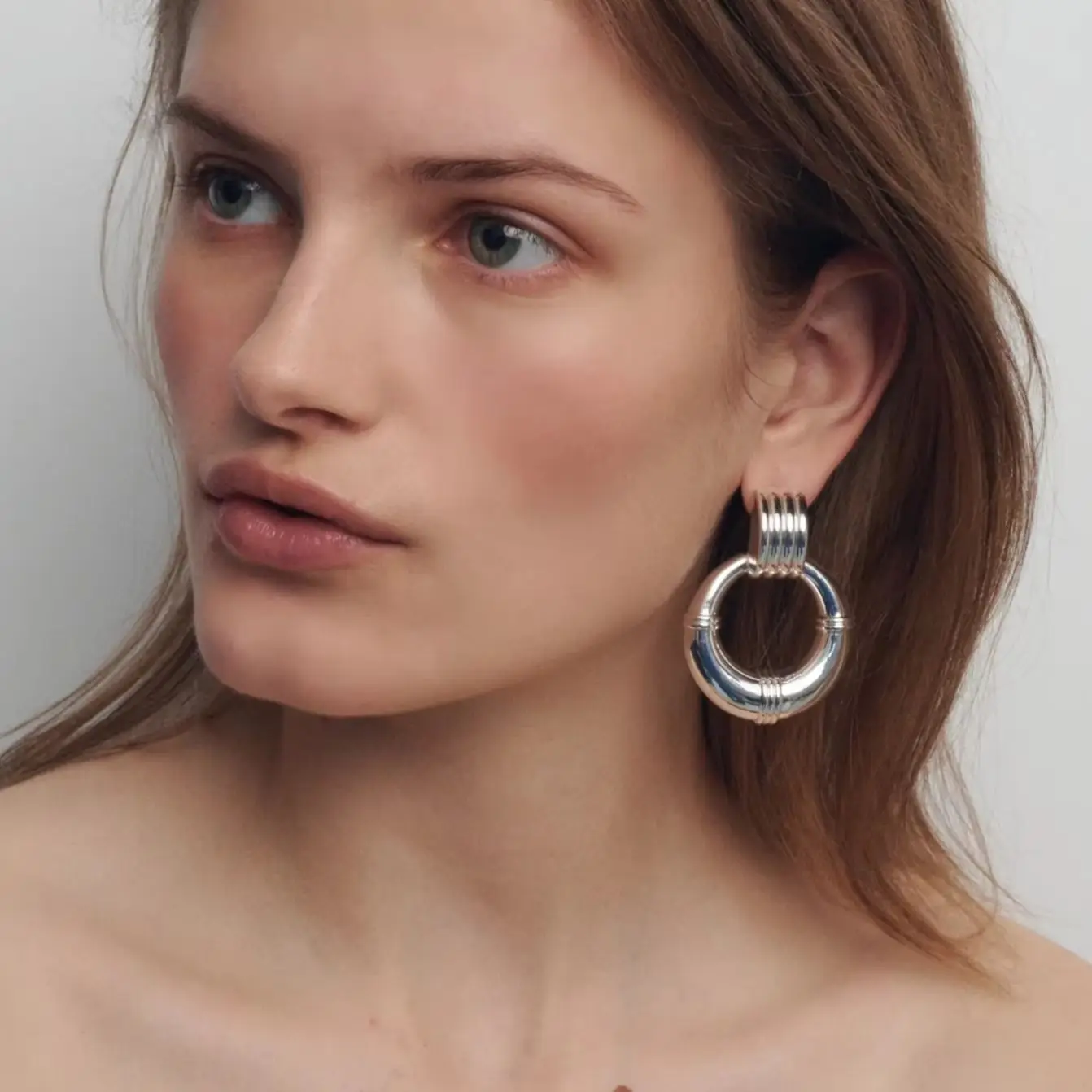 

Miranda New 316 Stainless Steel Classic Knocker Earrings Chunky Unusual Earrings Minimalist Metal High Quality Golden Statement