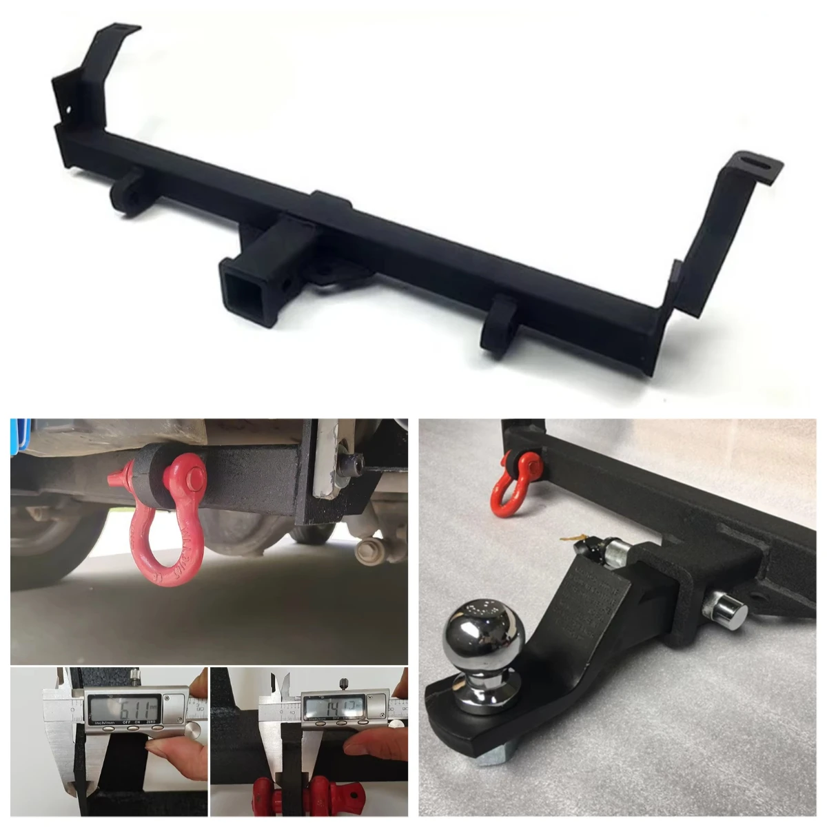 

TELLIKA Rear Trailer Tow Hitch with D-rings Towing Bar Off-Road Accessories for Jimny 1998-2018 JB23 JB33 JB43 Made Steel