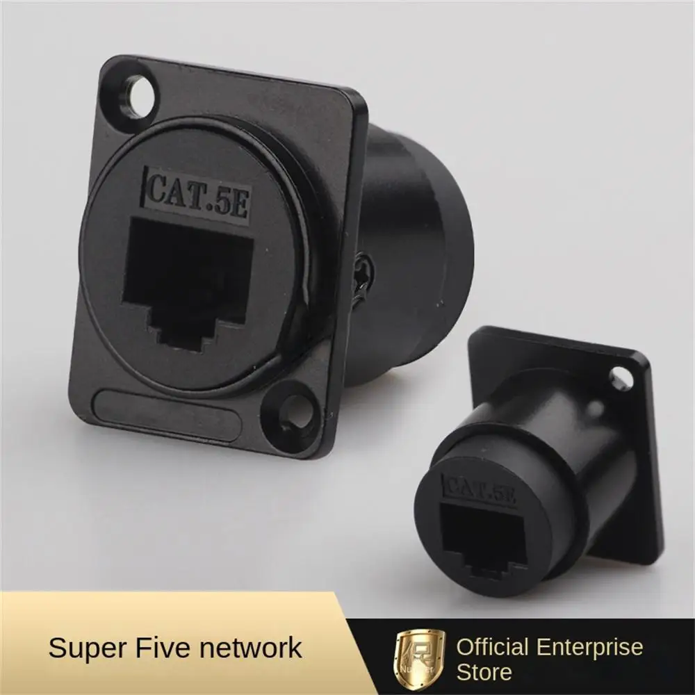 Módulo tipo D RJ45, Conector de señal hembra, adaptador de interfaz de extensión Ethernet de red Cat6, montaje en Panel
