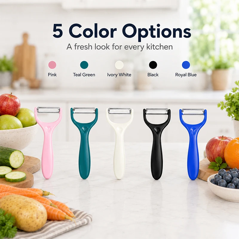 LGRAMER 1/2PCS Fruit Vegetable Peeler Portable Comfort Grip Anti-slip Handle Easy Rinse Sharp for Potato Carrot Cucumber Peeling